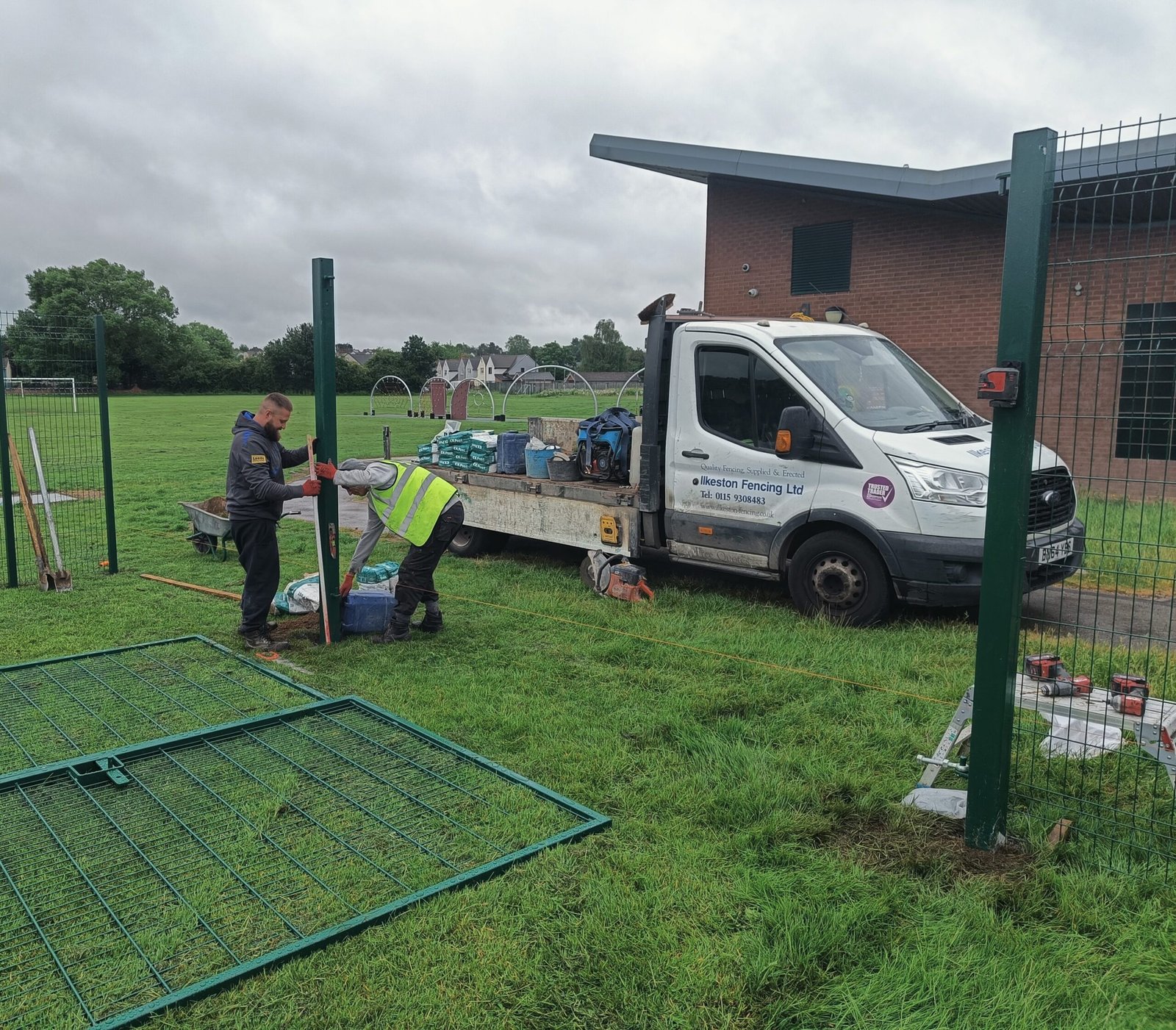 Fencing going up